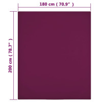 Produktbild för Dra-på-lakan jersey 2 st vinröd 180x200 cm bomull
