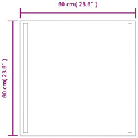 Produktbild för Badrumsspegel LED 60x60 cm