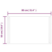 Produktbild för Badrumsspegel LED 80x50 cm