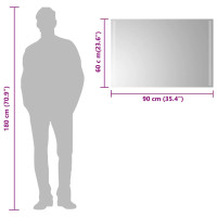Produktbild för Badrumsspegel LED 90x60 cm