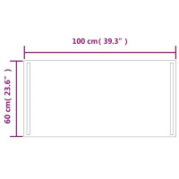 Produktbild för Badrumsspegel LED 100x60 cm