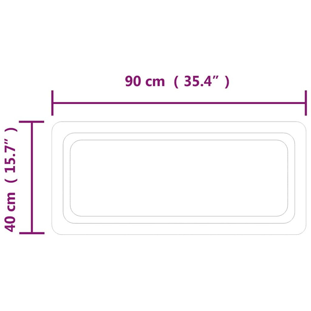 Produktbild för Badrumsspegel LED 90x40 cm