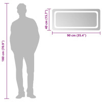 Produktbild för Badrumsspegel LED 90x40 cm