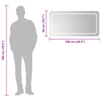 Produktbild för Badrumsspegel LED 100x50 cm
