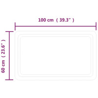 Produktbild för Badrumsspegel LED 100x60 cm