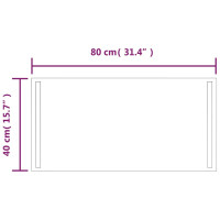 Produktbild för Badrumsspegel LED 40x80 cm