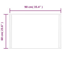 Produktbild för Badrumsspegel LED 60x90 cm