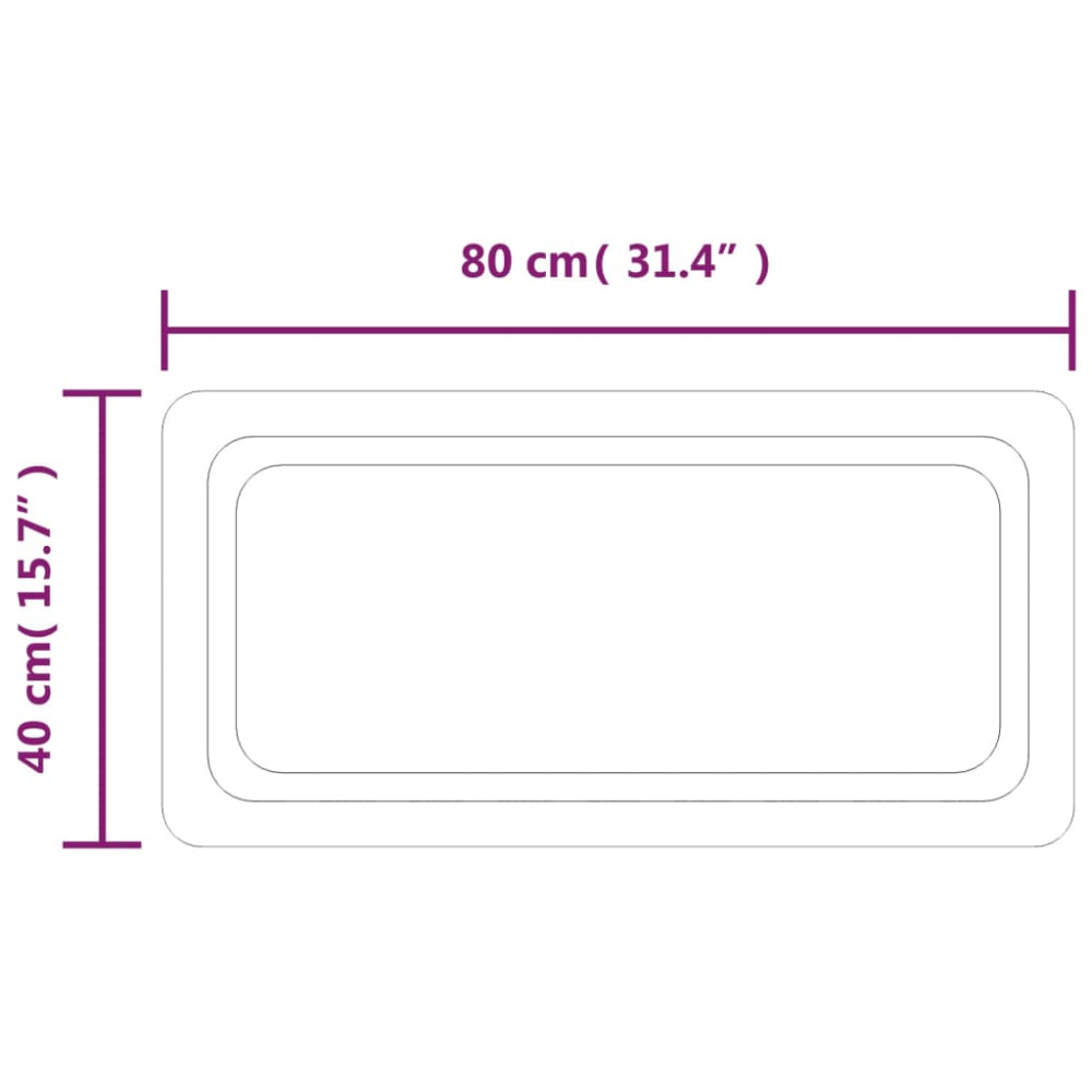 Produktbild för Badrumsspegel LED 40x80 cm