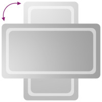 Produktbild för Badrumsspegel LED 50x90 cm