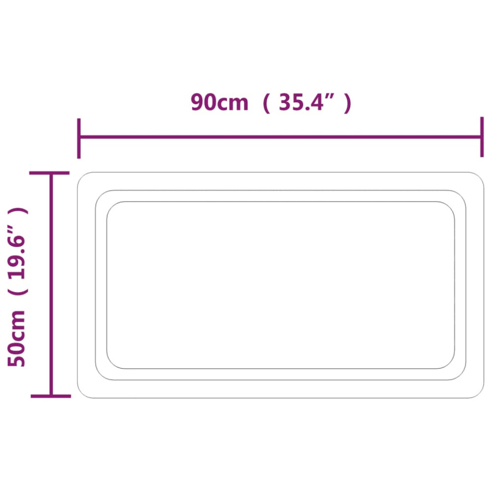 Produktbild för Badrumsspegel LED 50x90 cm