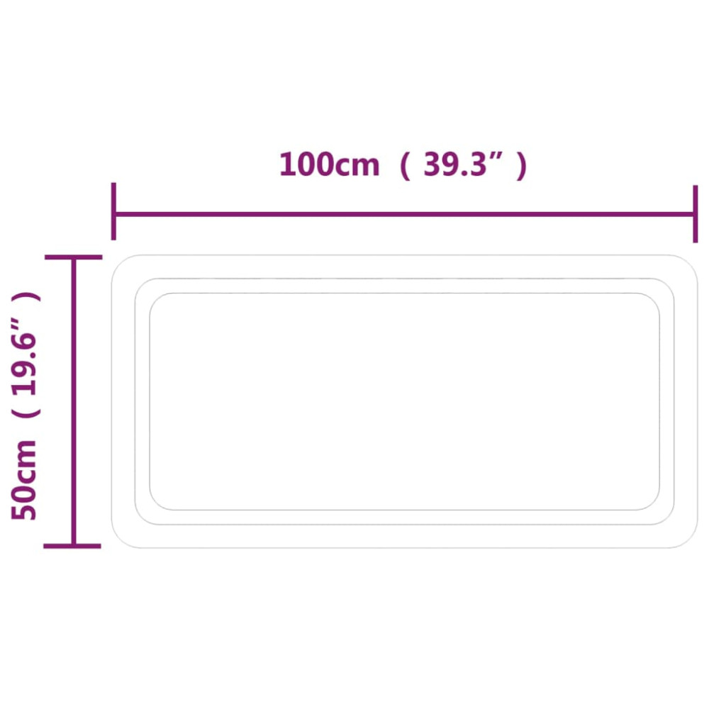 Produktbild för Badrumsspegel LED 50x100 cm