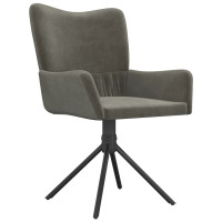 Produktbild för Snurrbara matstolar 2 st mörkgrå sammet
