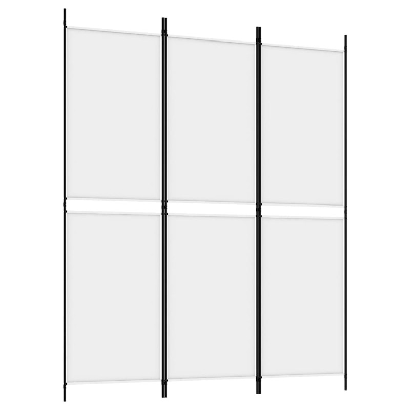 Produktbild för Rumsavdelare 3 paneler vit 150x180 cm tyg