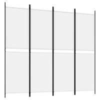 Miniatyr av produktbild för Rumsavdelare 4 paneler vit 200x180 cm tyg