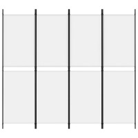 Miniatyr av produktbild för Rumsavdelare 4 paneler vit 200x180 cm tyg