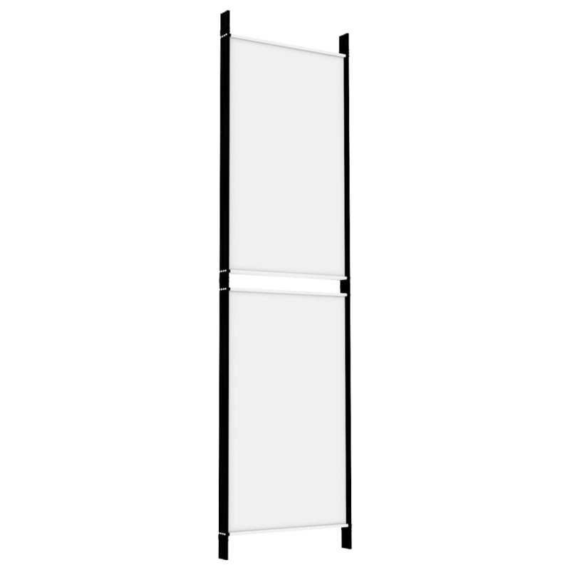 Produktbild för Rumsavdelare 4 paneler vit 200x180 cm tyg