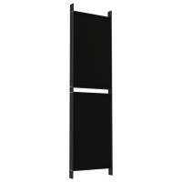 Miniatyr av produktbild för Rumsavdelare 5 paneler svart 250x180 cm tyg