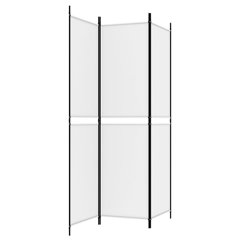 Produktbild för Rumsavdelare 3 paneler vit 150x200 cm tyg