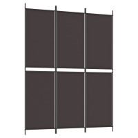 Miniatyr av produktbild för Rumsavdelare 3 paneler 150 x 200 cm brun tyg