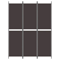 Miniatyr av produktbild för Rumsavdelare 3 paneler 150 x 200 cm brun tyg