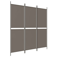 Miniatyr av produktbild för Rumsavdelare 3 paneler antracit 150 x 200 cm tyg