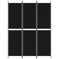 Miniatyr av produktbild för Rumsavdelare 3 paneler 150 x 200 cm svart tyg