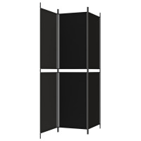 Miniatyr av produktbild för Rumsavdelare 3 paneler 150 x 200 cm svart tyg