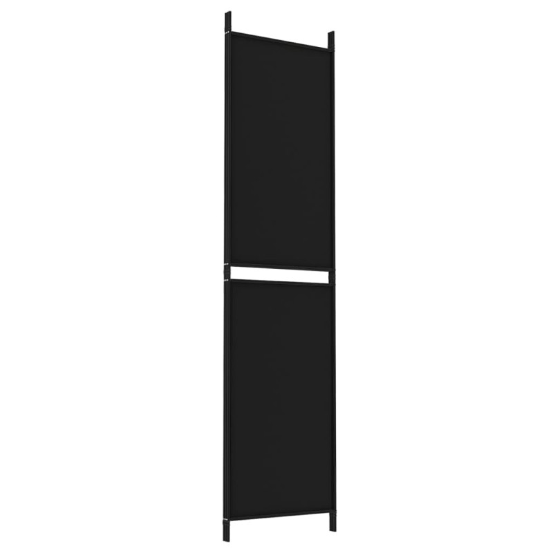 Produktbild för Rumsavdelare 3 paneler 150 x 200 cm svart tyg