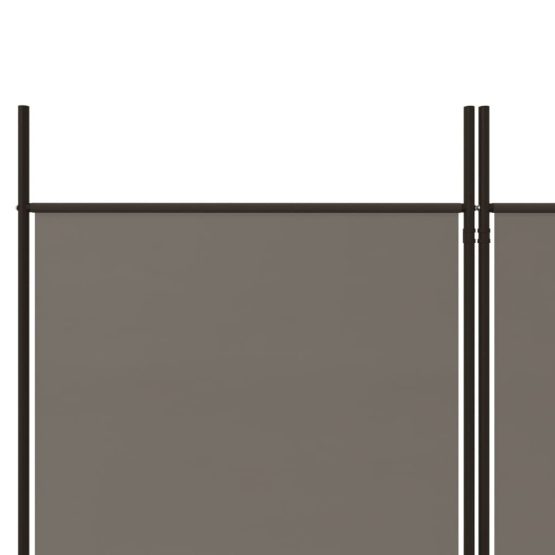 Produktbild för Rumsavdelare 4 paneler antracit 200x200 cm tyg