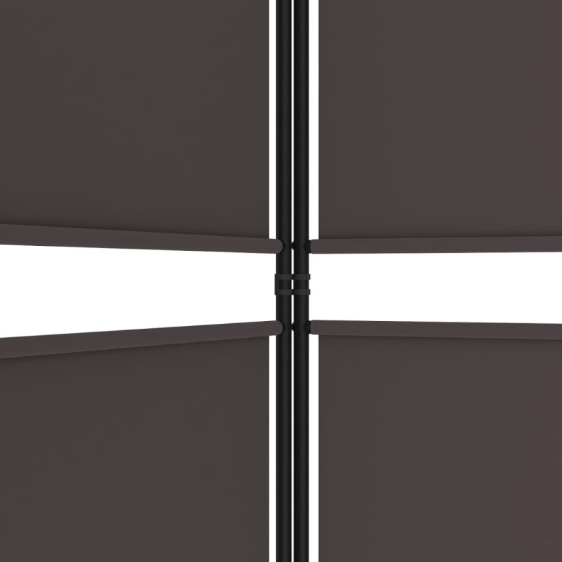 Produktbild för Rumsavdelare 6 paneler brun 300x200 cm tyg