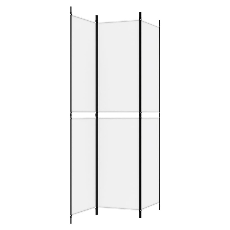 Produktbild för Rumsavdelare 3 paneler vit 150x220 cm tyg