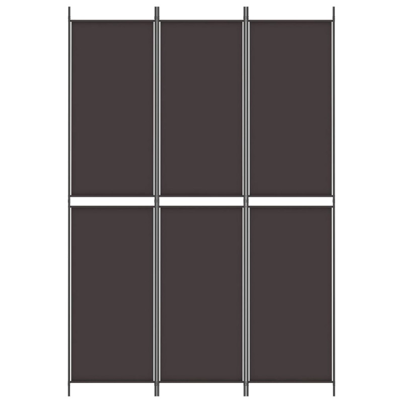 Produktbild för Rumsavdelare 3 paneler 150x220 cm brun tyg