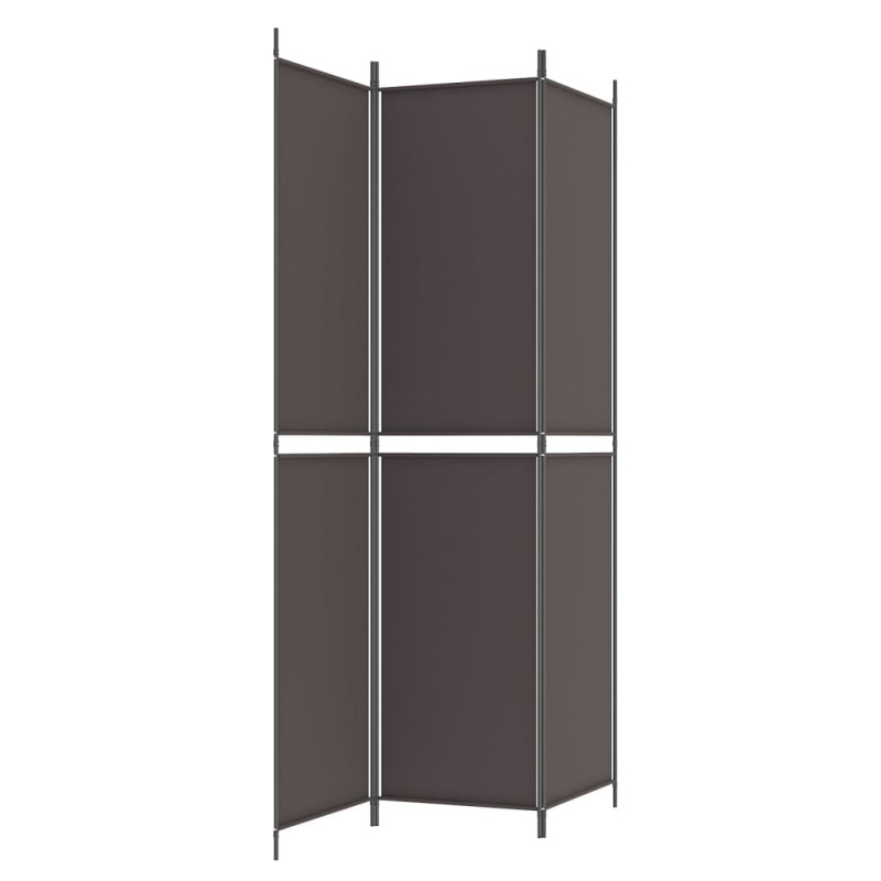 Produktbild för Rumsavdelare 3 paneler 150x220 cm brun tyg