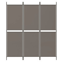 Miniatyr av produktbild för Rumsavdelare 3 paneler antracit 150x220 cm tyg