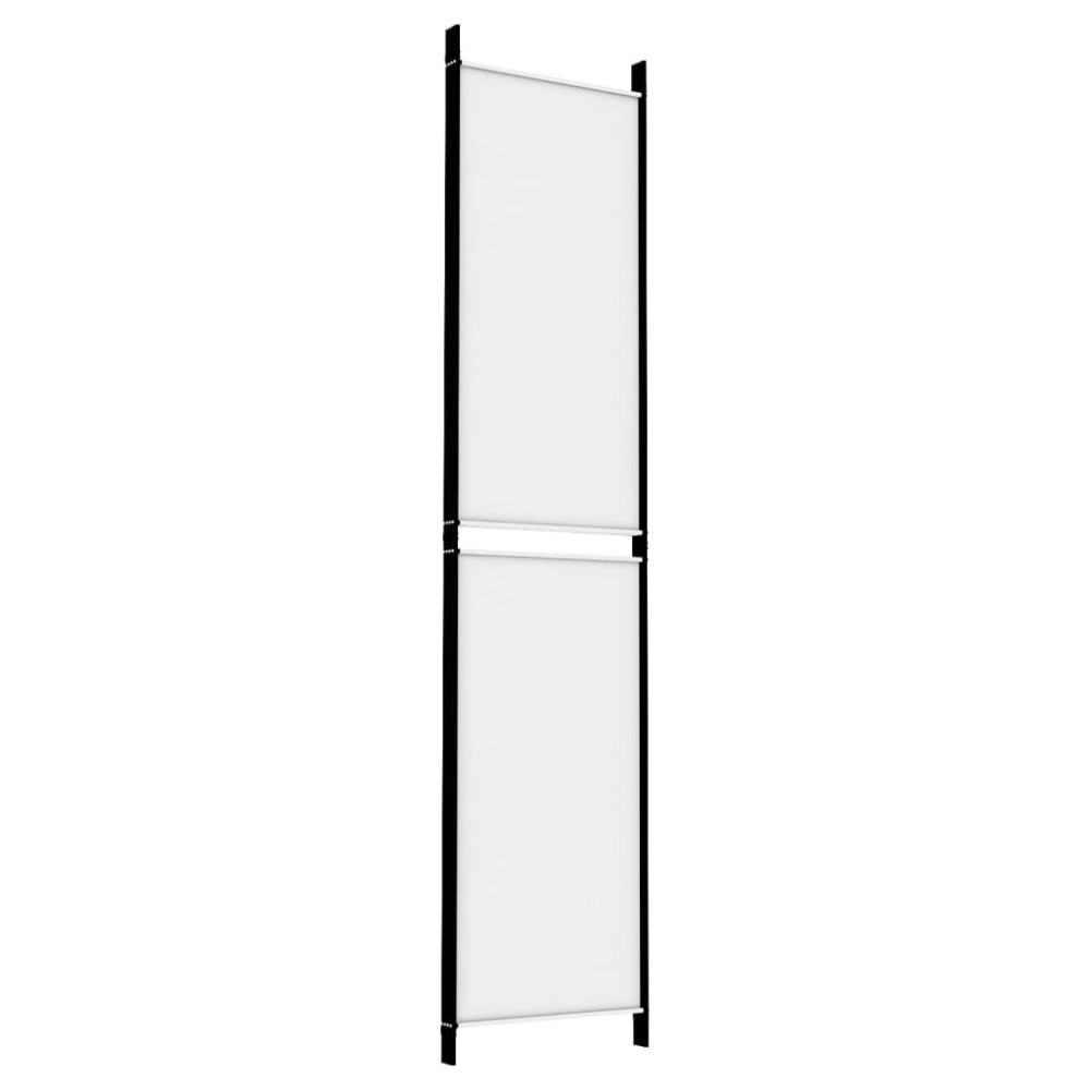 Produktbild för Rumsavdelare 4 paneler vit 200x220 cm tyg