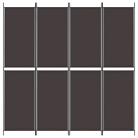 Miniatyr av produktbild för Rumsavdelare 4 paneler brun 200x220 cm tyg