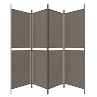 Miniatyr av produktbild för Rumsavdelare 4 paneler antracit 200x220 cm tyg