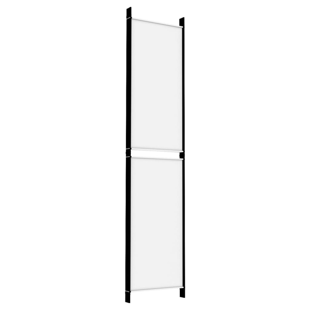 Produktbild för Rumsavdelare 5 paneler vit 250x220 cm tyg