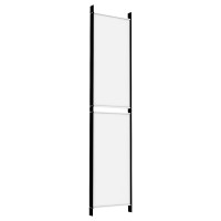 Produktbild för Rumsavdelare 5 paneler vit 250x220 cm tyg