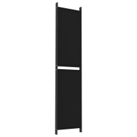 Miniatyr av produktbild för Rumsavdelare 5 paneler svart 250x220 cm tyg