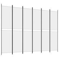 Produktbild för Rumsavdelare 6 paneler vit 300x220 cm tyg