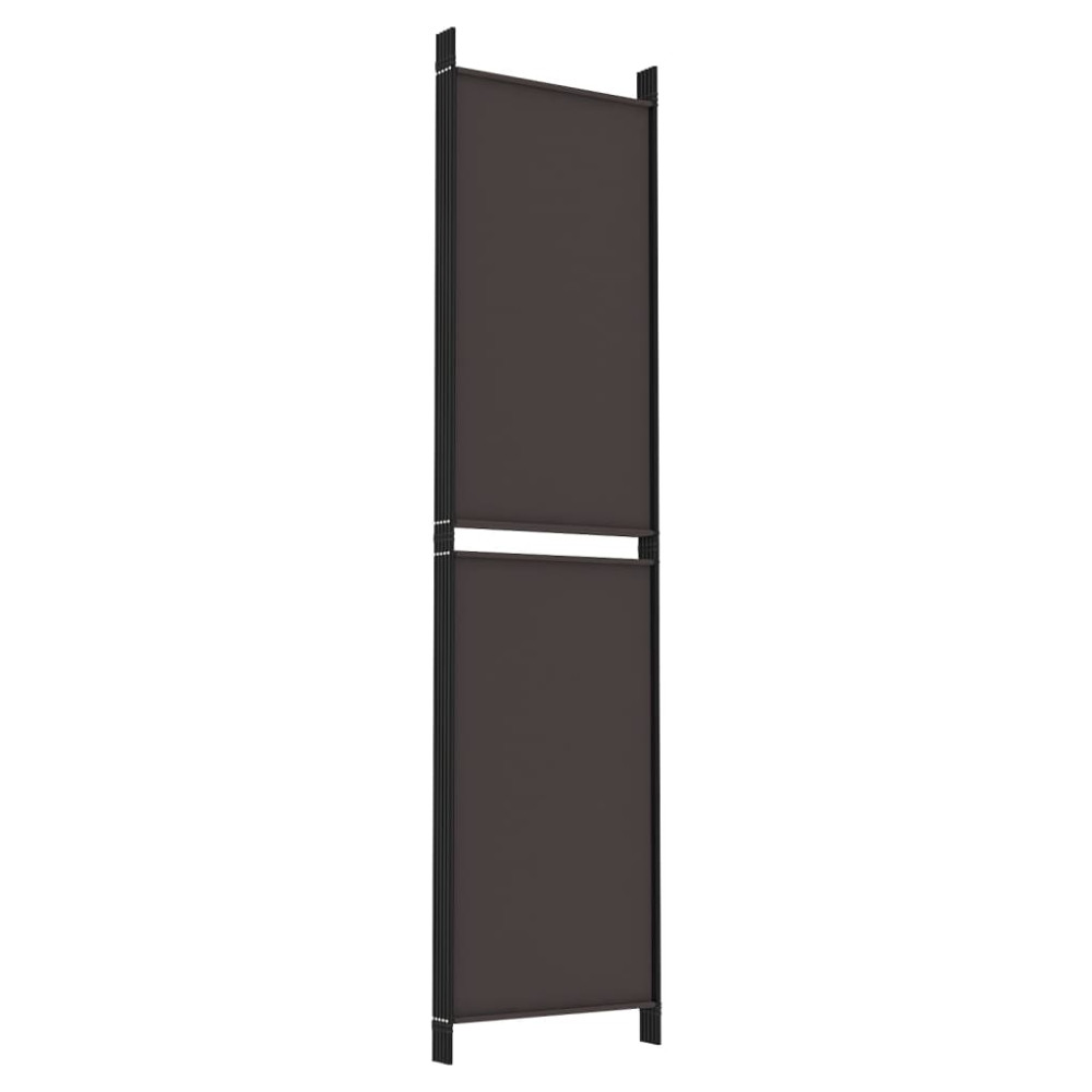 Produktbild för Rumsavdelare 6 paneler brun 300x220 cm tyg