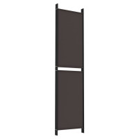 Produktbild för Rumsavdelare 6 paneler brun 300x220 cm tyg