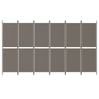 Miniatyr av produktbild för Rumsavdelare 6 paneler antracit 300x220 cm tyg