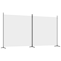 Miniatyr av produktbild för Rumsavdelare 2 paneler vit 348x180 cm tyg