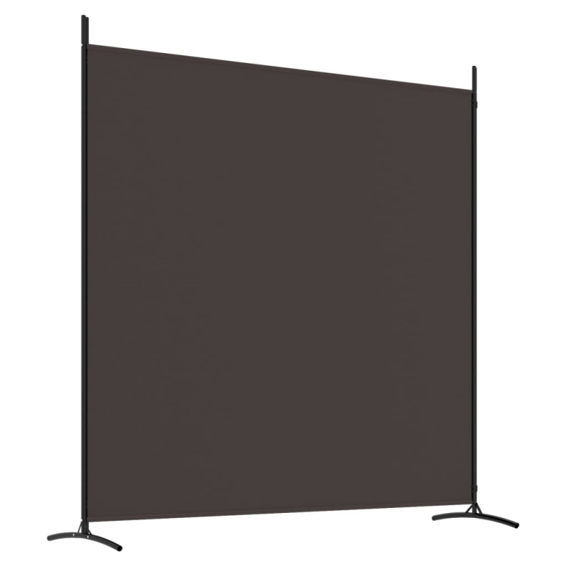 Produktbild för Rumsavdelare 2 paneler brun 348x180 cm tyg