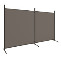 Miniatyr av produktbild för Rumsavdelare 2 paneler antracit 348x180 cm tyg