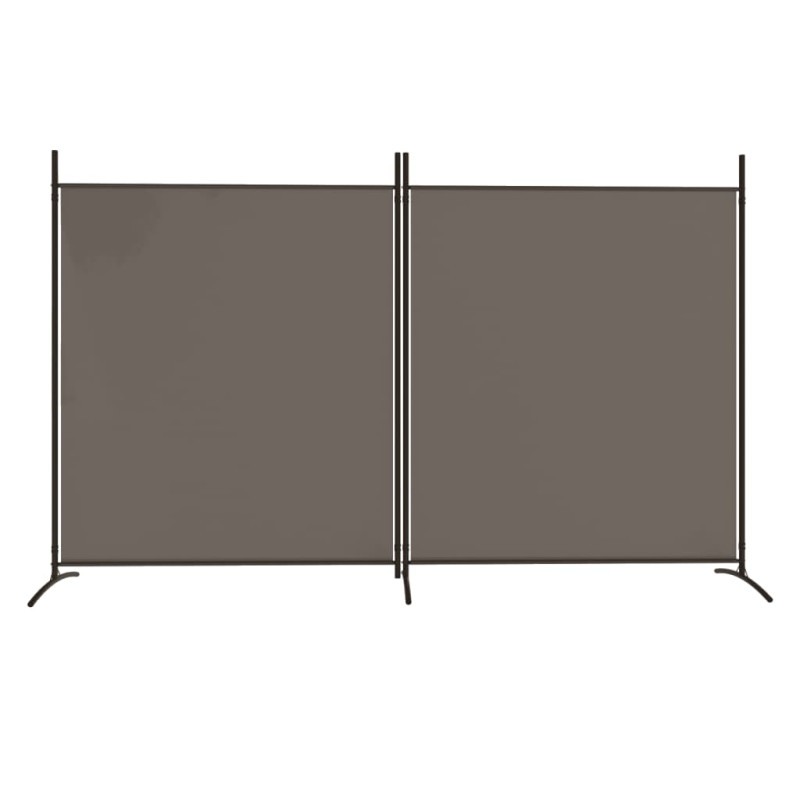 Produktbild för Rumsavdelare 2 paneler antracit 348x180 cm tyg