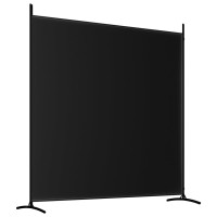 Miniatyr av produktbild för Rumsavdelare 2 paneler 348x180 cm svart tyg