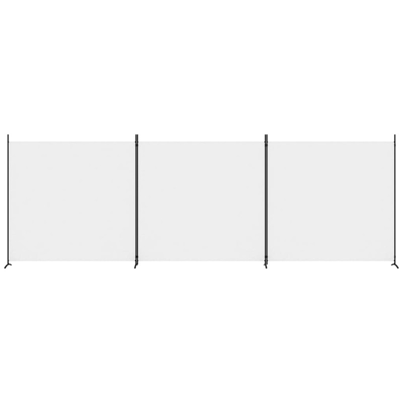 Produktbild för Rumsavdelare 3 paneler vit 525x180 cm tyg